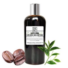 DR.HC Coffee Herbs Ultra Gentle Hair & Body Wash (280ml, 9.5 fl.oz.) (pH Balancing, Skin toning, Anti-acne + Hair Stimulating...)